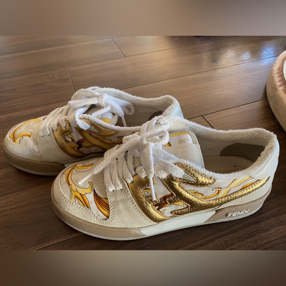 Fendi Fendace Match White Suede Sneakers